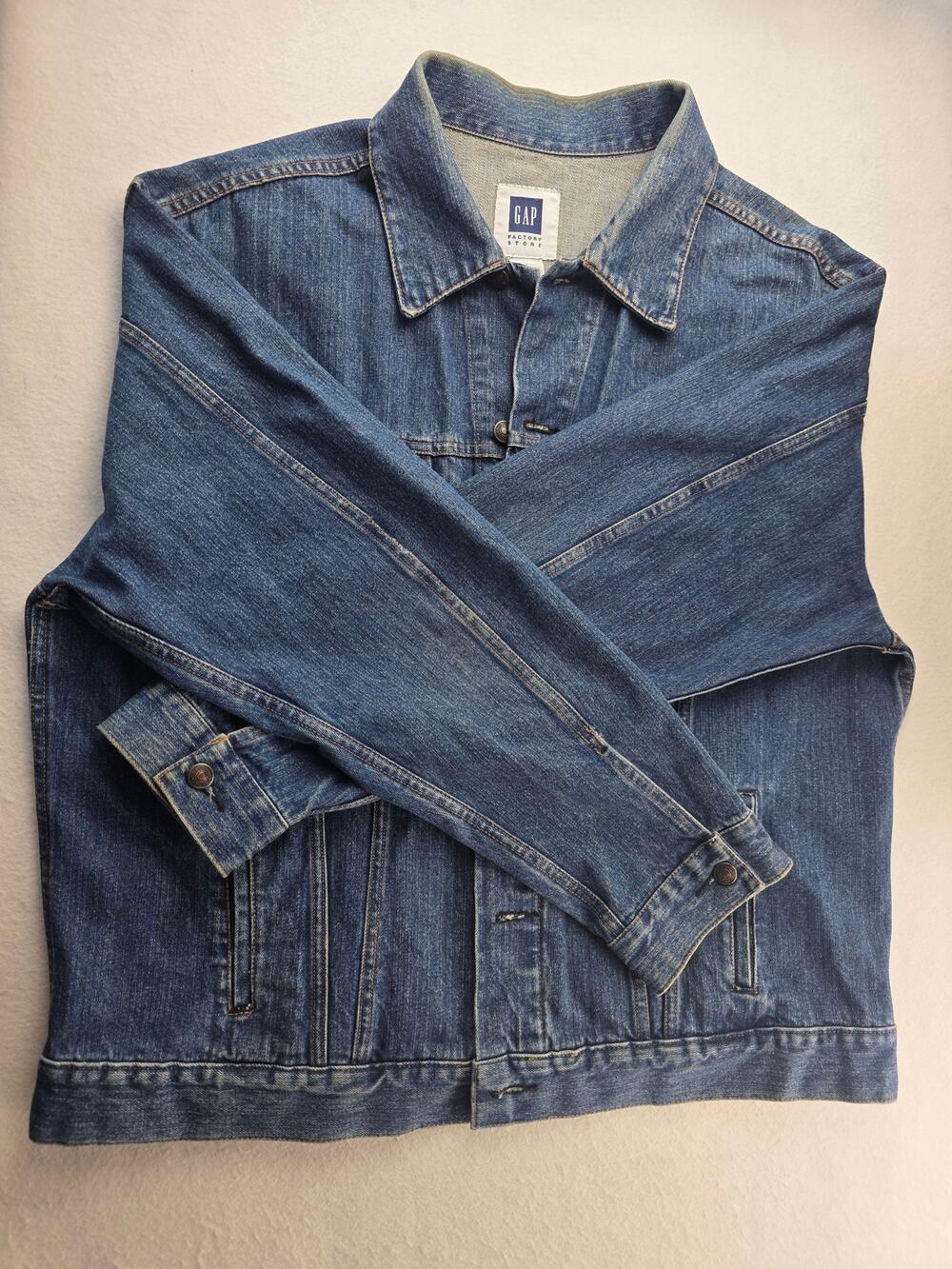 Gap Vintage Trucker Cotton Denim Jacket Blue Size XL